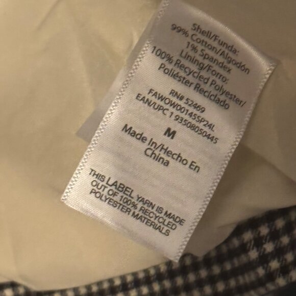 Free Assembly Womens Houndstooth Blazer Jacket Size M Cotton/Spandex Blend Doubl - Picture 5 of 12